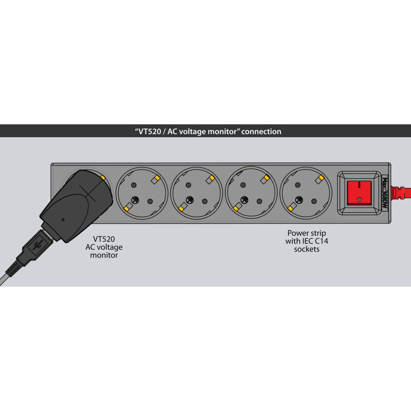 VT520 | AC voltage detector | Multiple power plug types | Vutlan.com