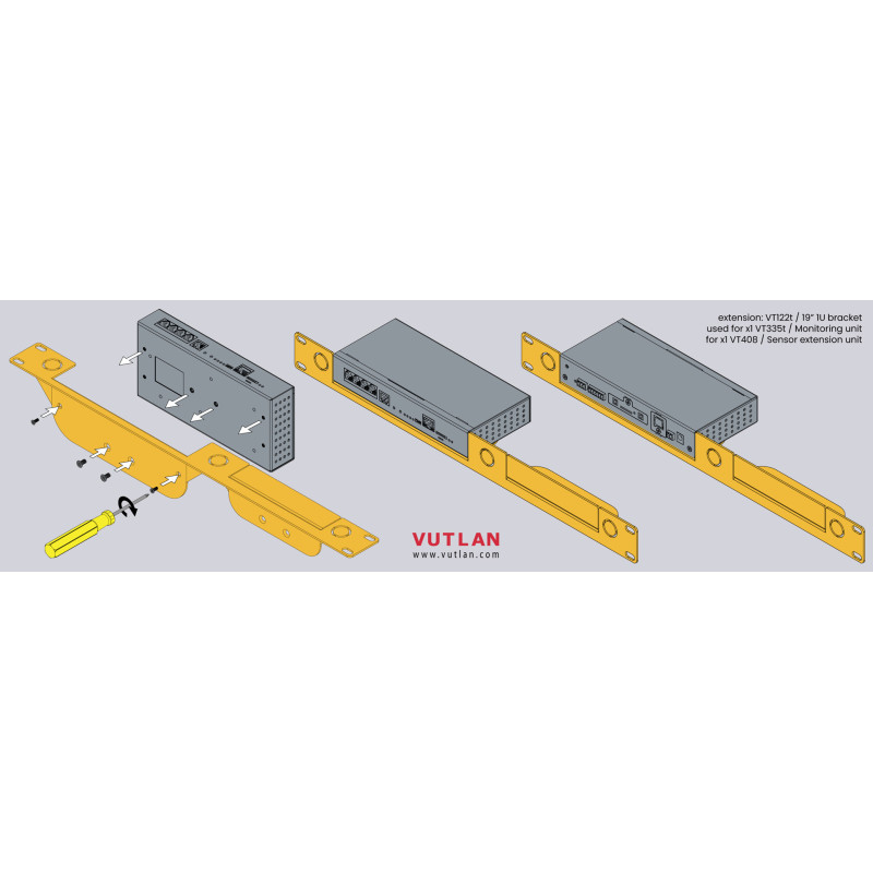 VT122t / 19" bracket for VT335t, VT408