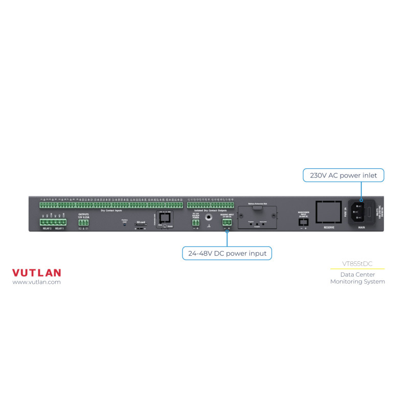 VT855t | Data Center Monitoring system for IT rooms, Data centers, rem